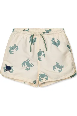 Liewood Aiden Printed Board Shorts Badeshorts Cream