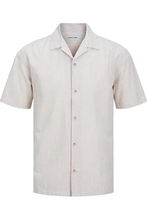 JACK & JONES Jjesummer Resort Shirt Ss Sn Tops Shirts Short-sleeved Shirts Cream Jack & J S