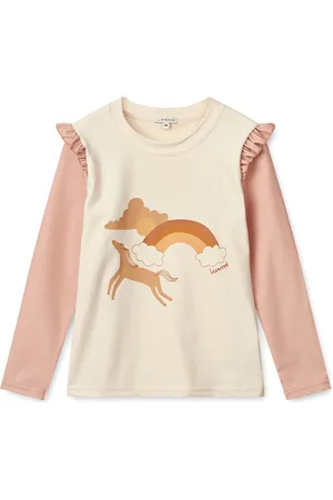 Liewood Tenley Placement Swim Tee Tops T-shirts Long-sleeved T-Skjorte Pink