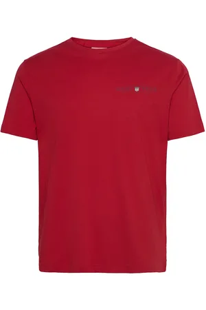 GANT Printed Graphic Ss T-Shirt Tops T-Kortærmet Skjorte Red