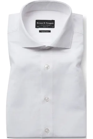 Bruun & Stengade Bs Hanfmann Modern Fit Shirt Tops Shirts Business Shirts White