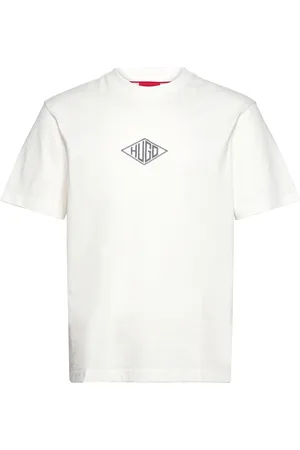 HUGO BOSS Darunu Tops T-Kortærmet Skjorte White