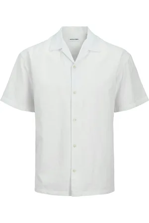 JACK & JONES Jjesummer Resort Shirt Ss Sn Tops Shirts Short-sleeved Shirts White Jack & J S
