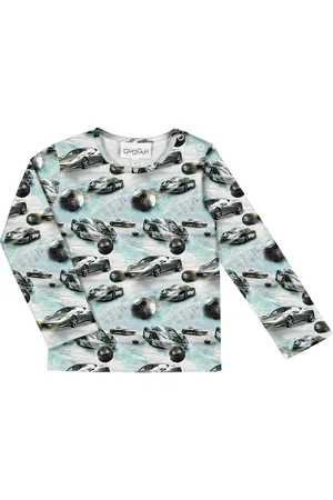 Gugguu Print Relax Shirt Baby & Maternity Baby Feeding Bibs Long Sleeve Bib Green
