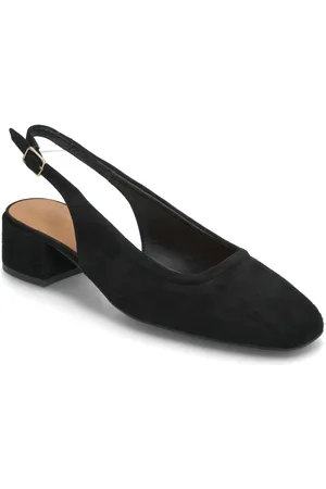 Billi Bi Pumps Shoes Slingbacks Flat Slingbacks Black