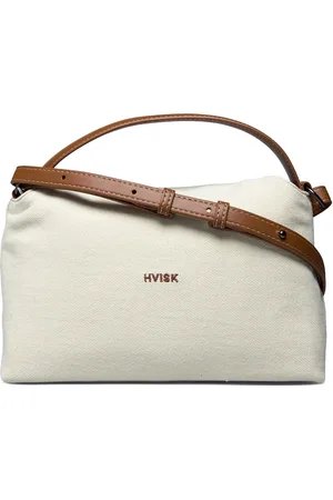 Hvisk Note Denim Bags Top Handle Bags Beige