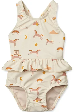 Liewood Amina Baby Printed Swimsuit Badedragt Badetøj Beige