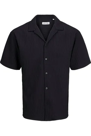 JACK & JONES Jjmassimo Resort Shirt Ss Ln Tops Shirts Short-sleeved Shirts Black Jack & J S