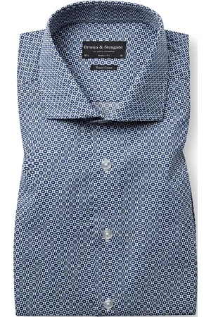 Bruun & Stengade Bs Fils Modern Fit Shirt Tops Shirts Business Shirts Blue