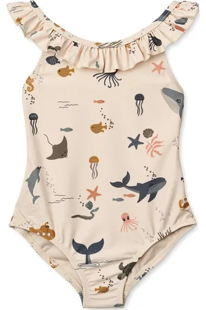 Liewood Kallie Printed Swimsuit Badedragt Badetøj Beige