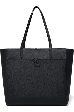 Ralph Lauren Pebbled Leather Large Cameryn Tote Bag Shopper Taske Black