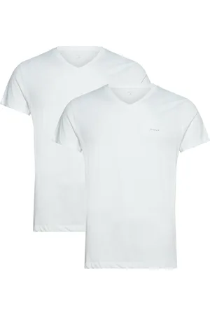 GANT V-Neck T-Shirt 2-Pack Designers T-Kortærmet Skjorte White