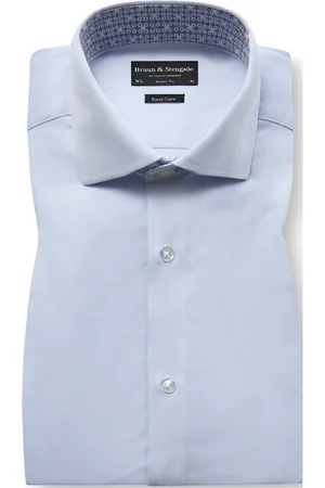 Bruun & Stengade Bs Ruud Modern Fit Shirt Tops Shirts Business Shirts Blue
