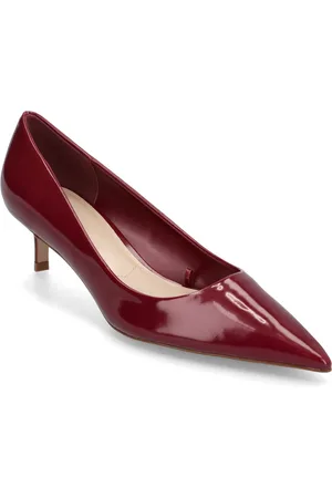 MANGO Kitten-Heel Pointed-Toe Shoes With Patent Leather Effect Shoes Heels Pumps Classic Red