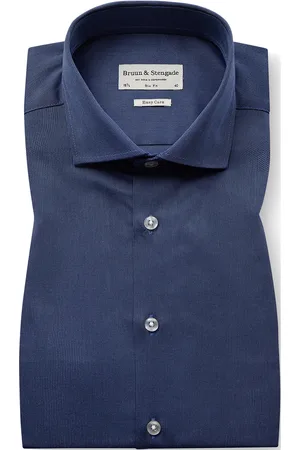 Bruun & Stengade Bs Etcheverry Modern Fit Shirt Tops Shirts Business Shirts Blue