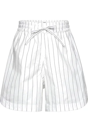 Mads Norgaard Crisp Poplin Pio Shorts Bottoms Shorts White