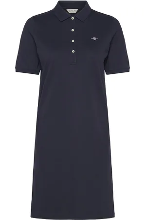 GANT Shield Ss Pique Polo Dress Kort Kjole Navy