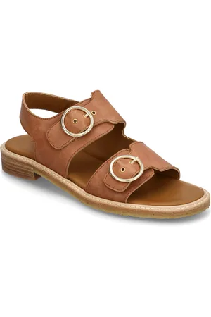 ANGULUS Sandals - Flat - Open Toe - Op Flade Sandaler Brown