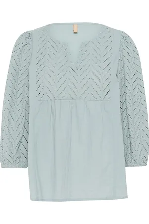 Culture Cutoril Blouse Tops Blouses Short-sleeved Green