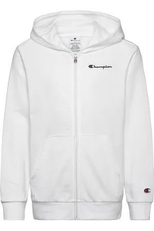Champion Full Zip Hoodie Sweatshirt Tops Sweatshirts & Hoodies Hoodies White