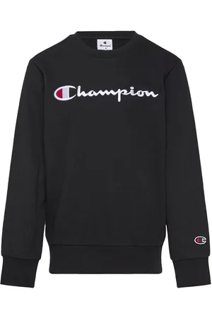 Champion Crewneck Sweatshirt Tops Sweatshirts & Hoodies Sweatshirts Black