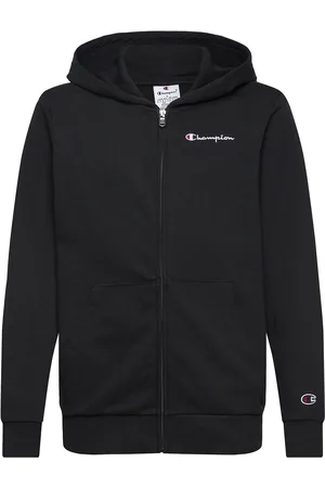 Champion Full Zip Hoodie Sweatshirt Tops Sweatshirts & Hoodies Hoodies Black
