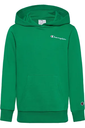 Champion Hooded Sweatshirt Tops Sweatshirts & Hoodies Hoodies Green