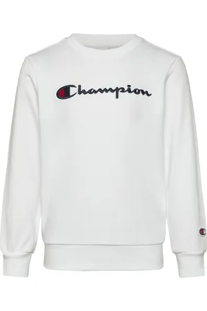 Champion Crewneck Sweatshirt Tops Sweatshirts & Hoodies Sweatshirts White