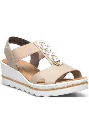 Rieker 67498-00 Sandal Med Hæl Beige