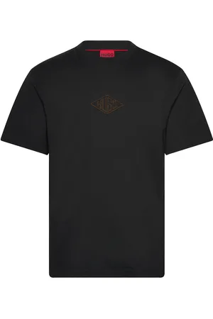 HUGO BOSS Darunu Tops T-Kortærmet Skjorte Black