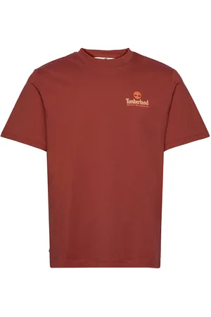 Timberland Illustrated Tree Logo Back Graphic Tee Tops T-Kortærmet Skjorte Burgundy