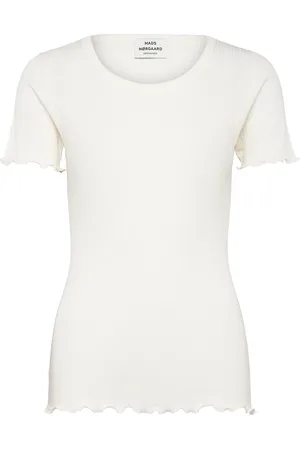 Mads Norgaard Pointella Trixy Tee Tops T-shirts & Tops Short-sleeved White