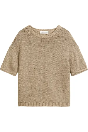 Marc O’ Polo Pullover Short Sleeve Tops Knitwear Jumpers Beige