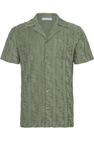 Maison Labiche Germain Terry Dolphin Tops Shirts Short-sleeved Shirts Green