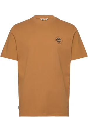 Timberland Washed Boot Lab Back Graphic Tee Tops T-Kortærmet Skjorte Brown