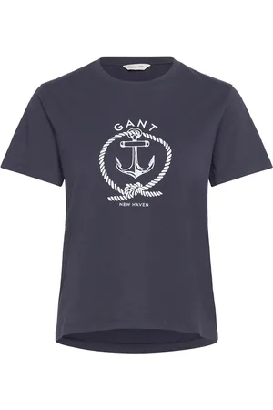 GANT Reg Graphic Ss T-Shirt Tops T-shirts & Tops Short-sleeved Navy