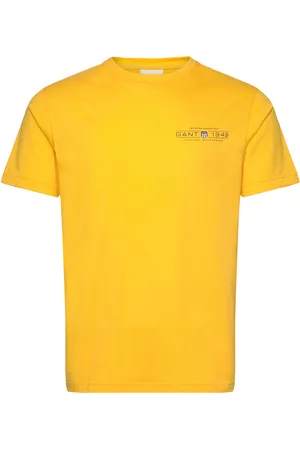 GANT Printed Graphic Ss T-Shirt Tops T-Kortærmet Skjorte Yellow