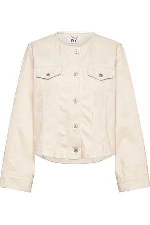 Ivy Copenhagen Ivy-Jazz Short Jacket Wash Ecru Jakke Denimjakke Cream