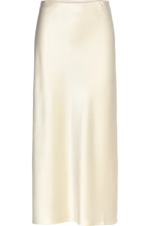 By Malina Aubree Satin Maxi Skirt Skirts Maxi Skirts Yellow