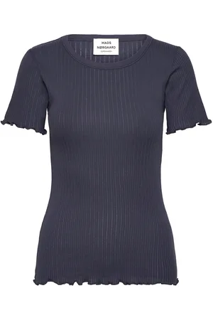 Mads Norgaard Pointella Trixy Tee Tops T-shirts & Tops Short-sleeved Navy