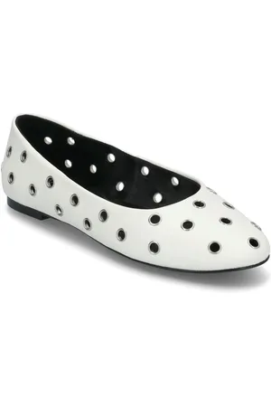 MANGO Die-Cut Ballerinas Ballerinasko Ballerinaer White