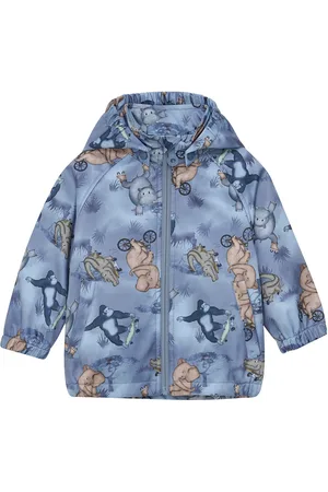 Minymo Softshell Jacket Aop Outerwear Softshells Softshell Jackets Blue