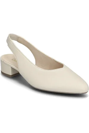 Gabor Slingback Shoes Sling Backs Heeled Slingbacks Cream