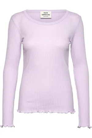 Mads Norgaard Pointella Troja Tee Ls Tops T-shirts & Tops Long-sleeved Purple