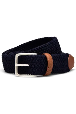 GANT Elastic Braided Belt Designers Belts Braided Belt Navy