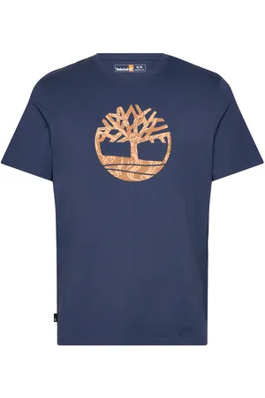 Timberland Camo Tree Logo Short Sleeve Tee Tops T-Kortærmet Skjorte Navy