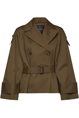 French Connection Denby Trench Coat Trenchcoat Frakke Green