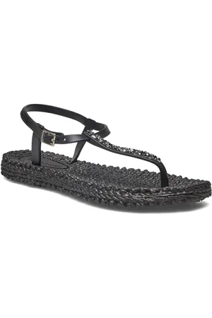 Ilse Jacobsen Flip Flop With Rhinest S Flade Sandaler Black