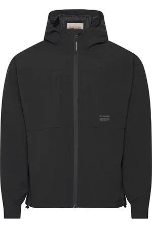 Revolution Hooded Windbreaker Tynd Jakke Black