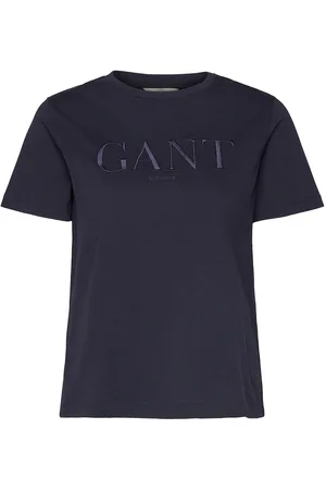 GANT Reg Tonal Graphic Ss T-Shirt Tops T-shirts & Tops Short-sleeved Navy